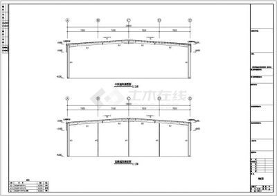 安徽28米跨度钢结构工程CAD图纸